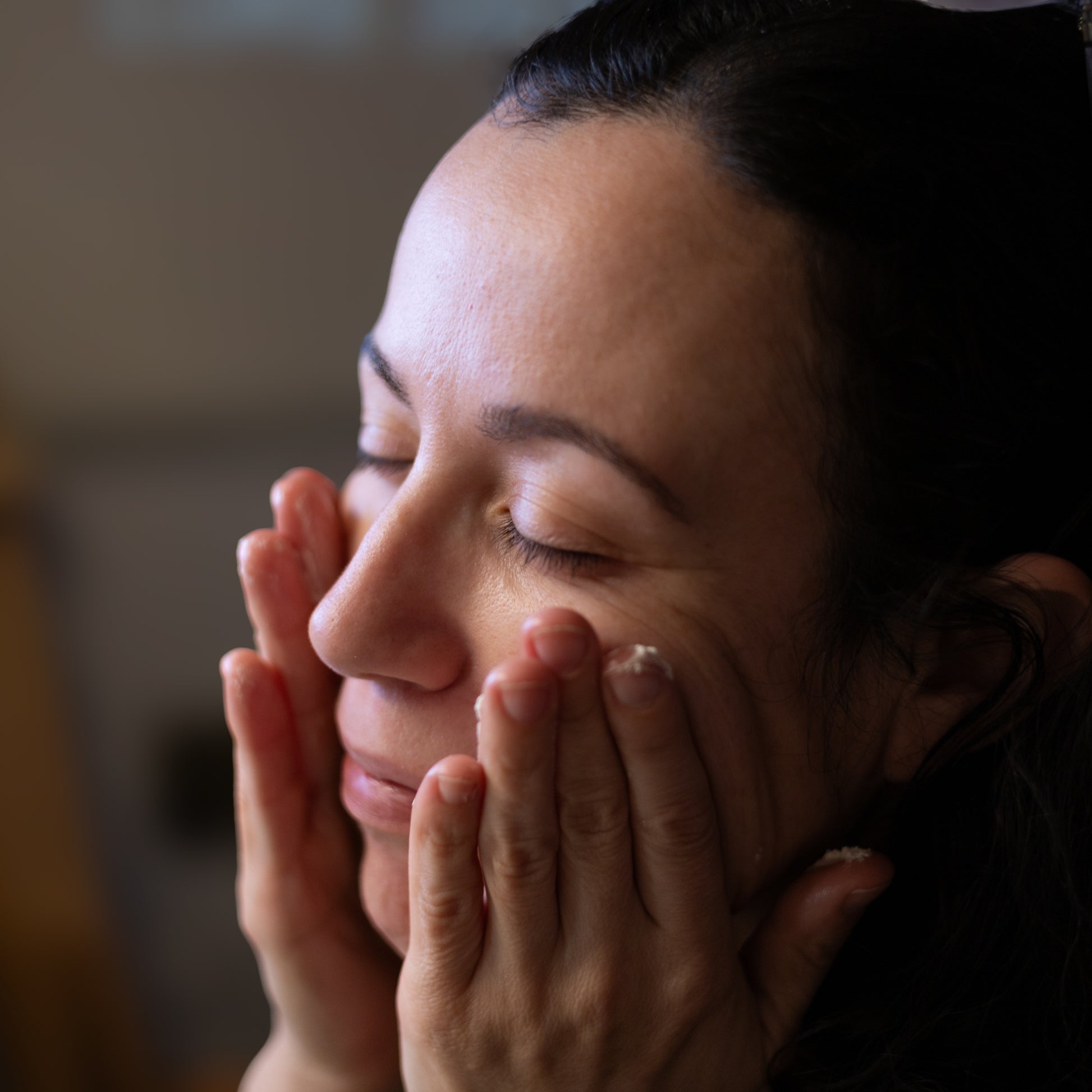 Tallow Face Cream on Face